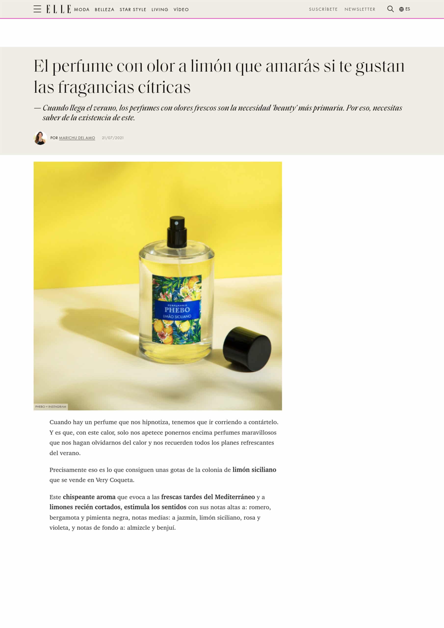 El perfume con olor a limón que amarás si te gustan las fragancias cítricas - 21 Jul 2021